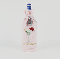 Martini Embroidered Wine Bag