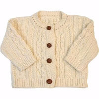 Unisex Classic Aran Knit Button Front Cardigan by A Soft Idea