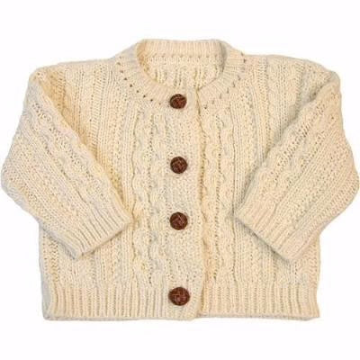 Unisex Classic Aran Knit Button Front Cardigan by A Soft Idea