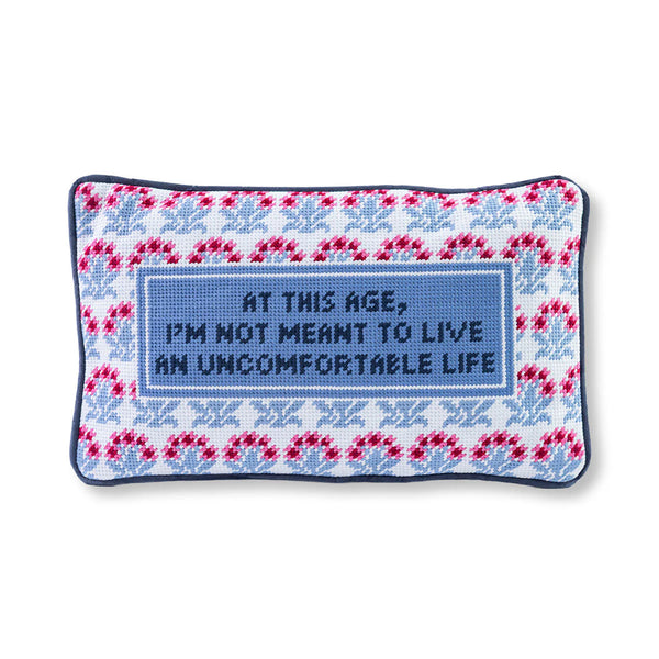 UNCOMFORTABLE NEEDLEPOINT PILLOW