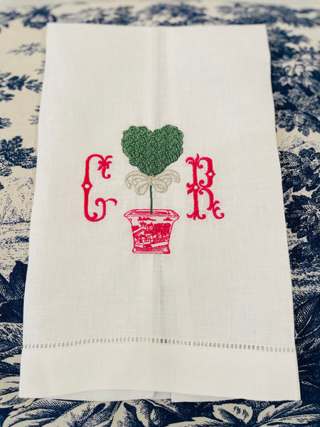 Heart Topiary Guest Towel