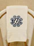 Seashell Circle Bathroom Hand Towel